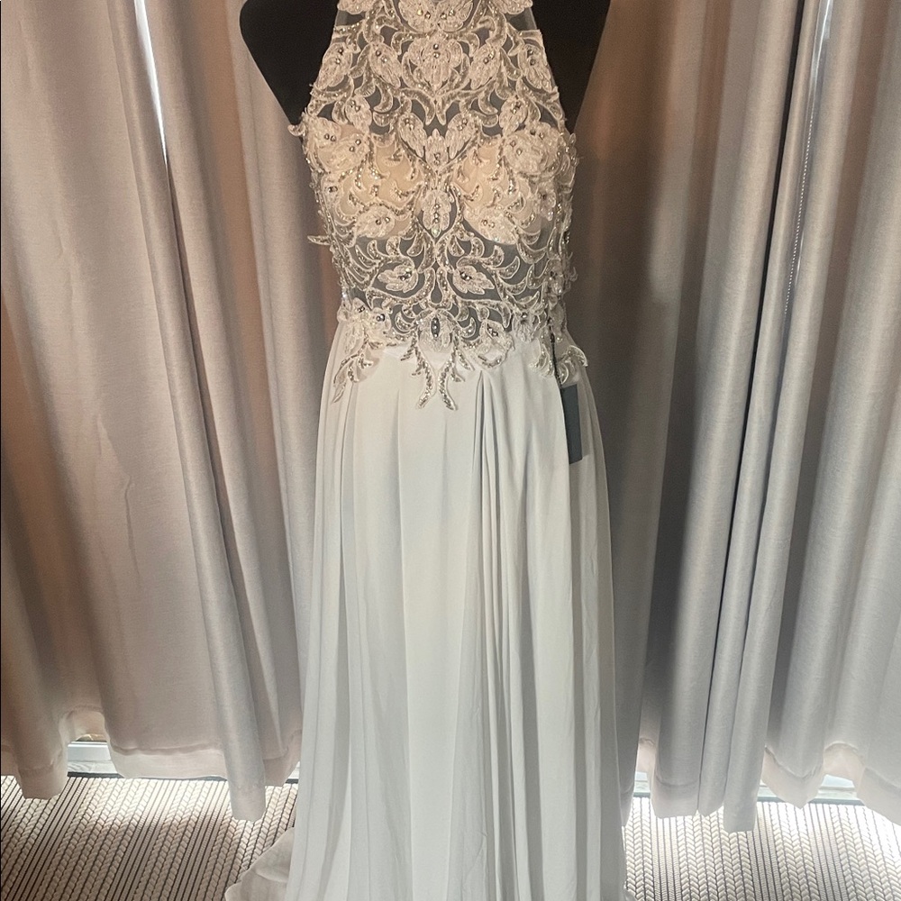 Navid O Nadia Ivory Lace Gown
